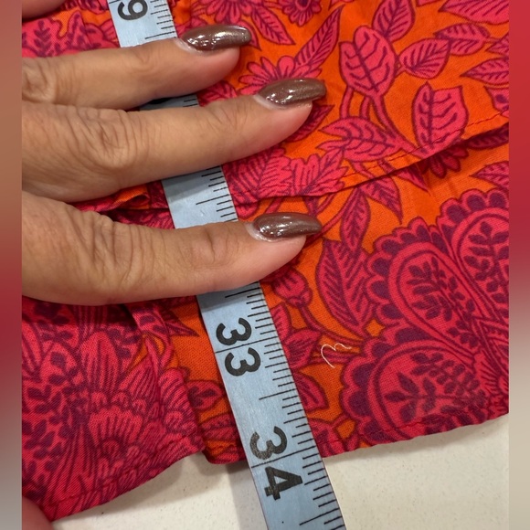 NWT Olivaceous Orange and Pink Smocked Dress - Picture 6 of 6